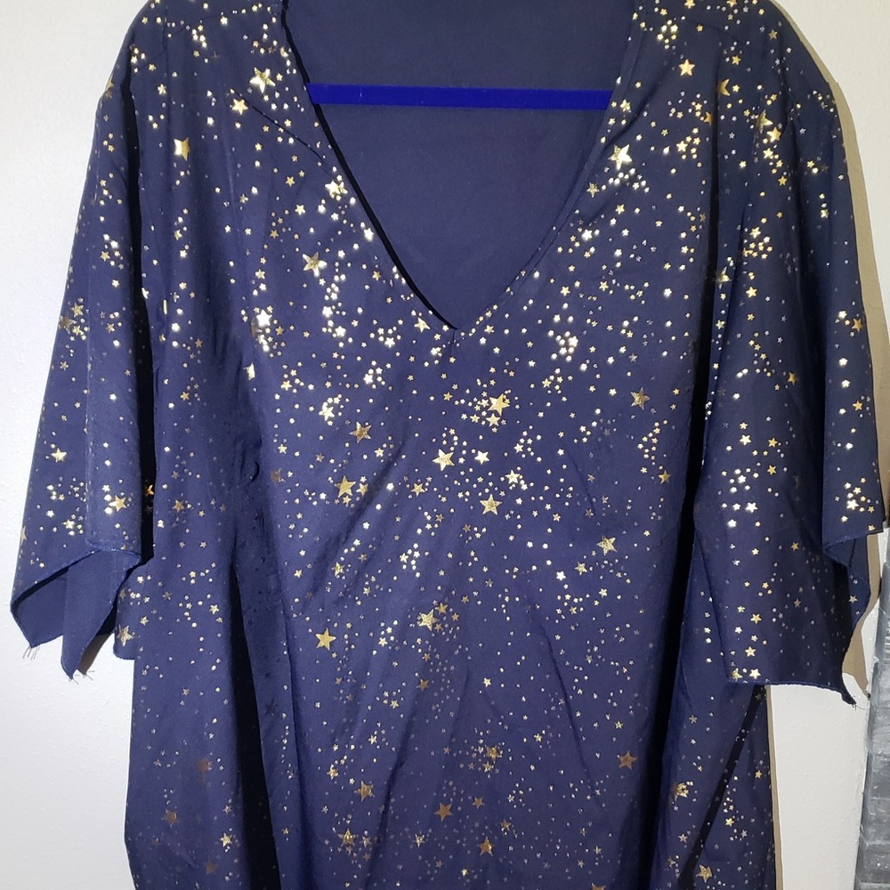 Navy Blue Starry Blouse